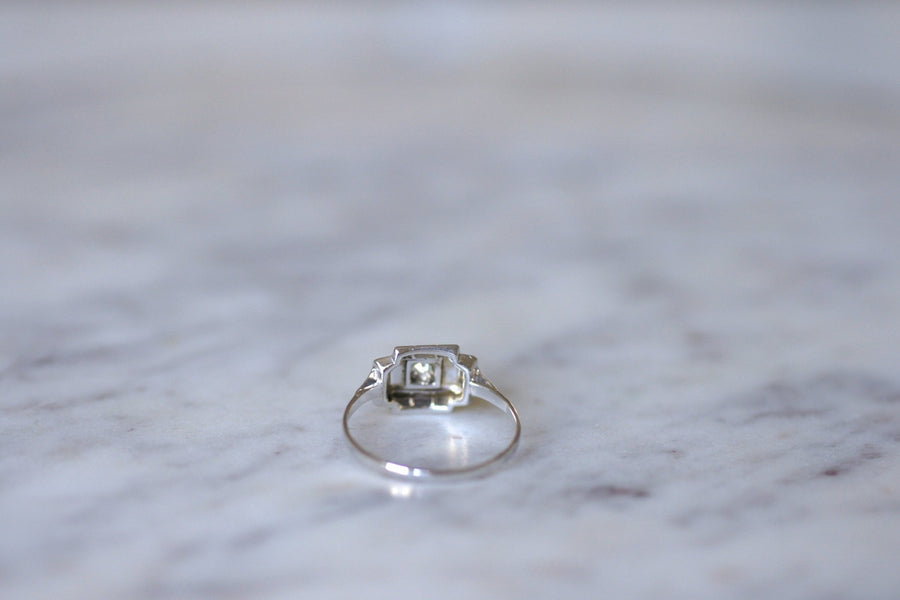 Art Deco white gold and diamond ring - Penelope Gallery