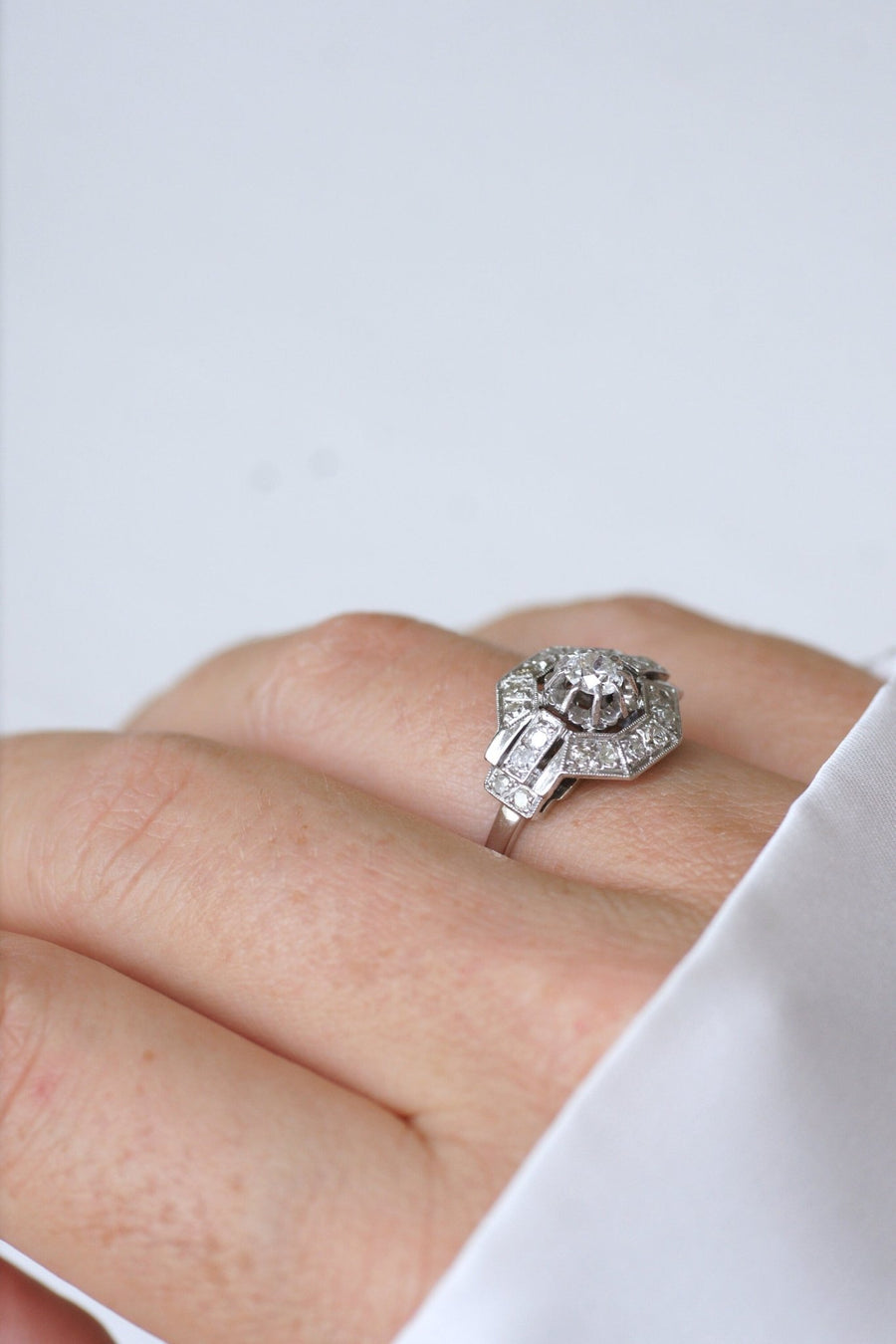 Art Deco Ring, Gold, Platinum and Diamonds - Penelope Gallery
