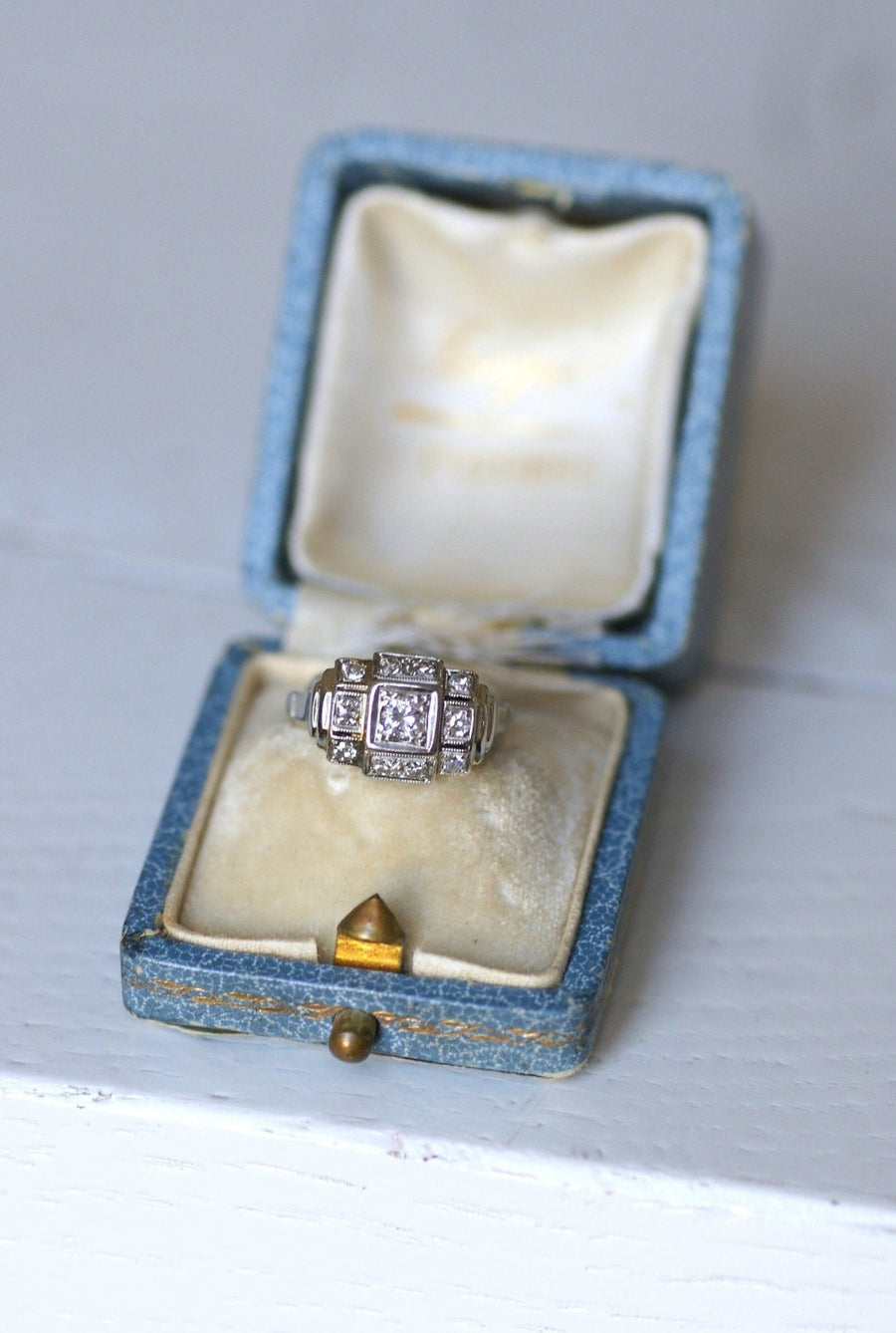 Art Deco Platinum and Diamond Ring - Penelope Gallery