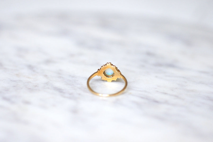 Gold and Opal Art Nouveau Flower Ring - Penelope Gallery