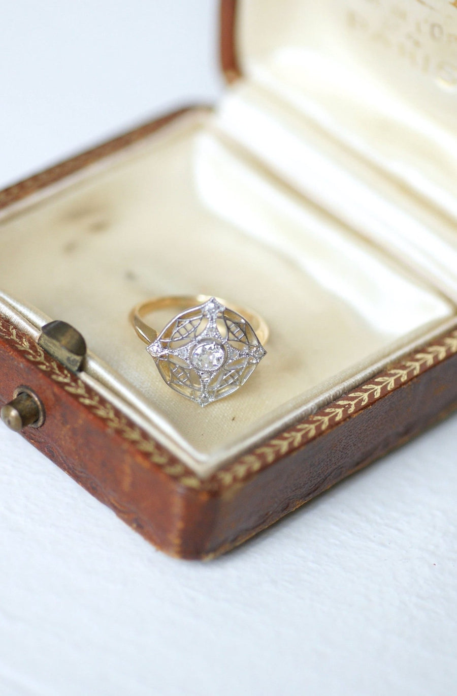 Belle Epoque diamond target ring - Galerie Pénélope