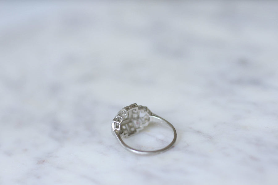 Art Deco Platinum and Diamond Engagement Ring - Penelope Gallery