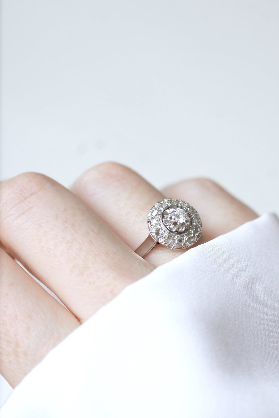 Art Deco Platinum and Diamond Engagement Ring - Penelope Gallery