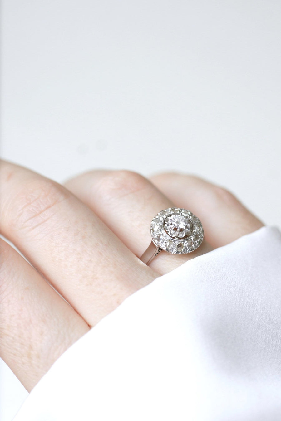 Art Deco Platinum and Diamond Engagement Ring - Penelope Gallery