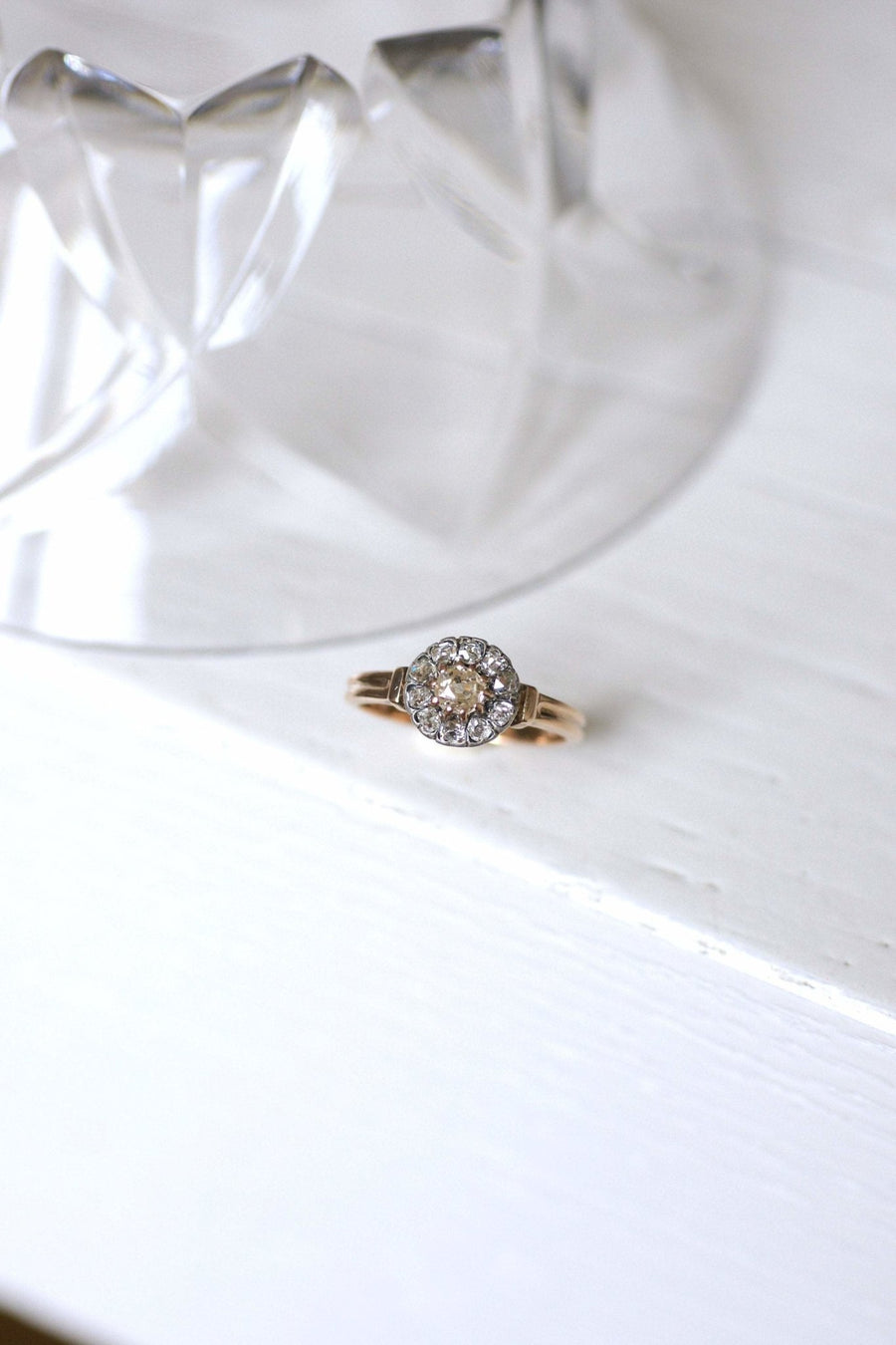 Antique daisy diamond engagement ring - Penelope Gallery