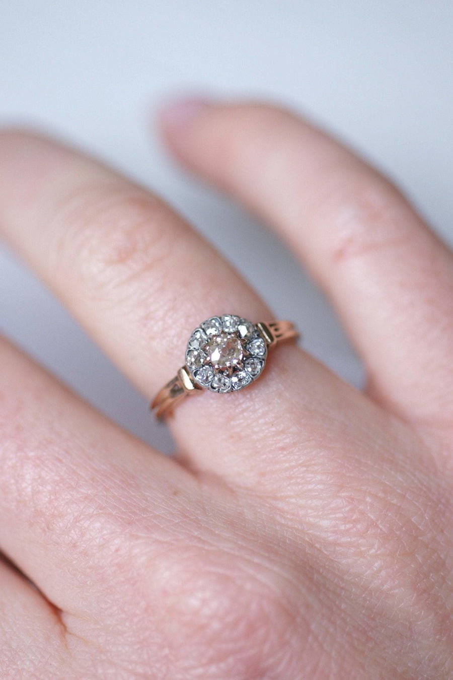 Antique daisy diamond engagement ring - Penelope Gallery