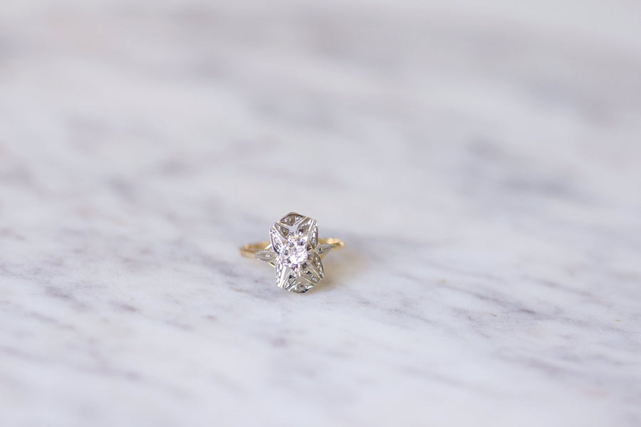 Marquise Art Deco diamond engagement ring - Penelope Gallery