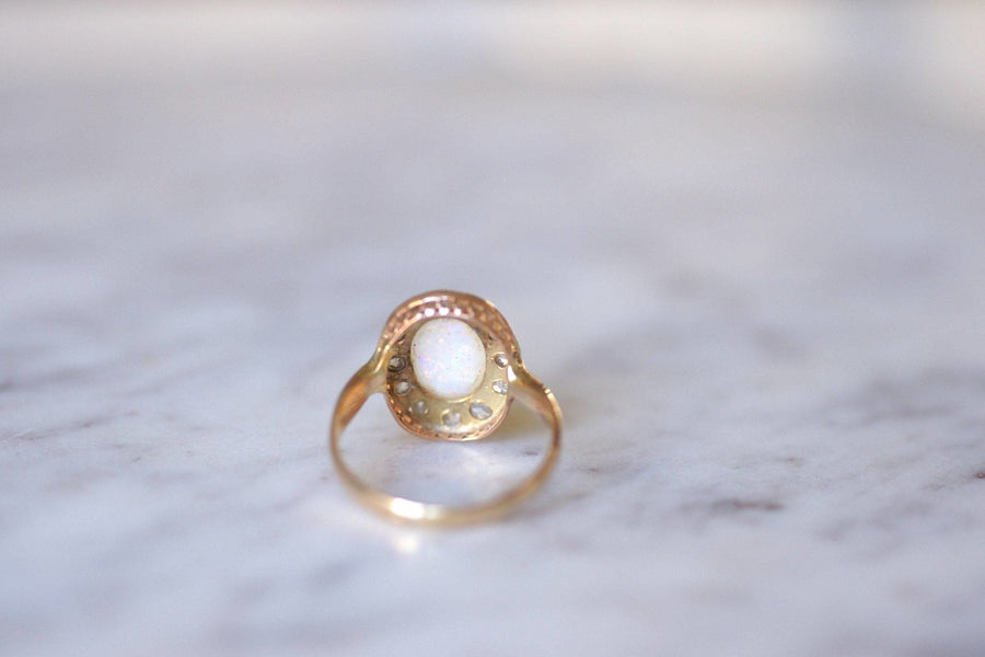 Opal engagement ring with diamonds - Penelope Gallery