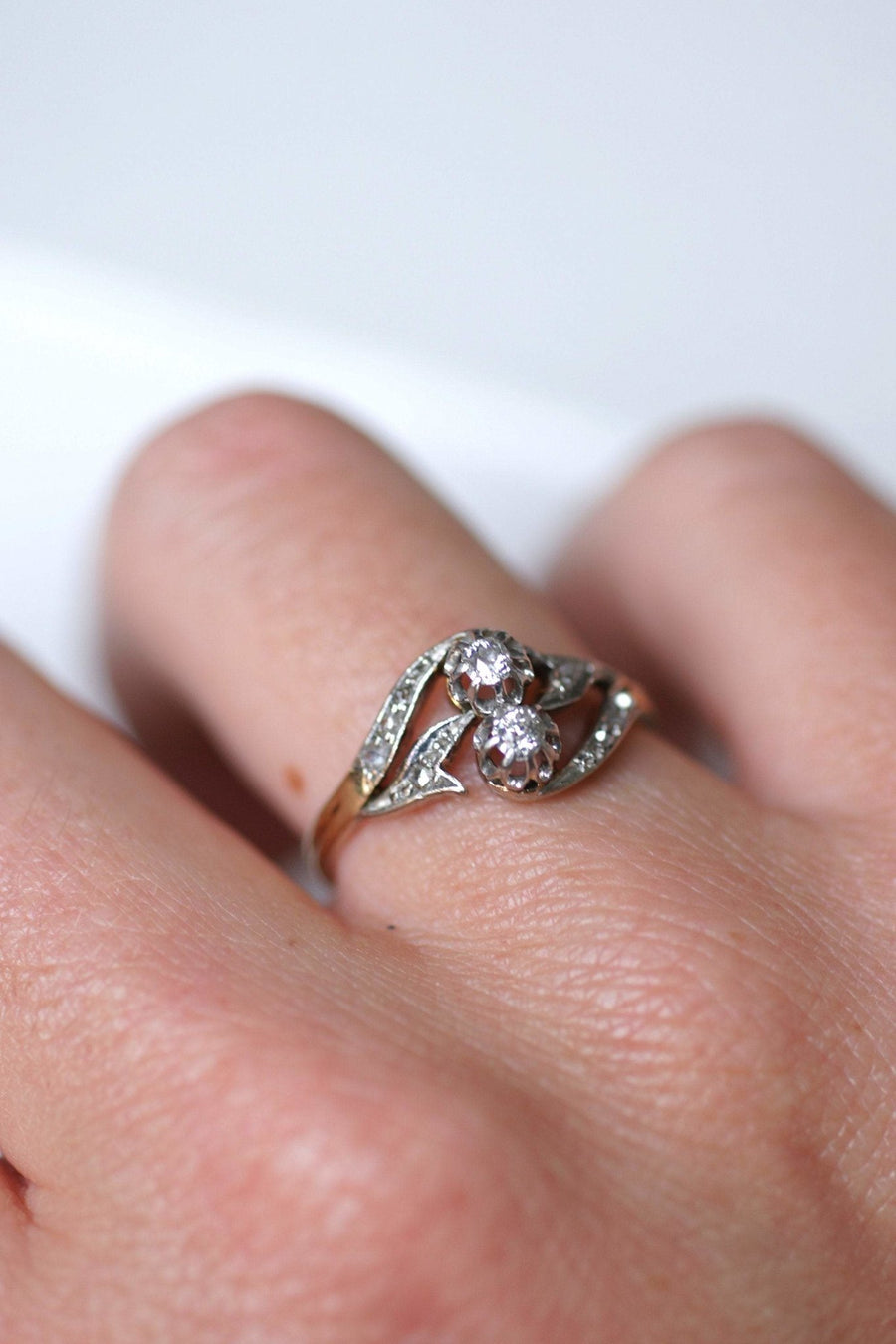 You & Me Diamond Engagement Ring - Penelope Gallery