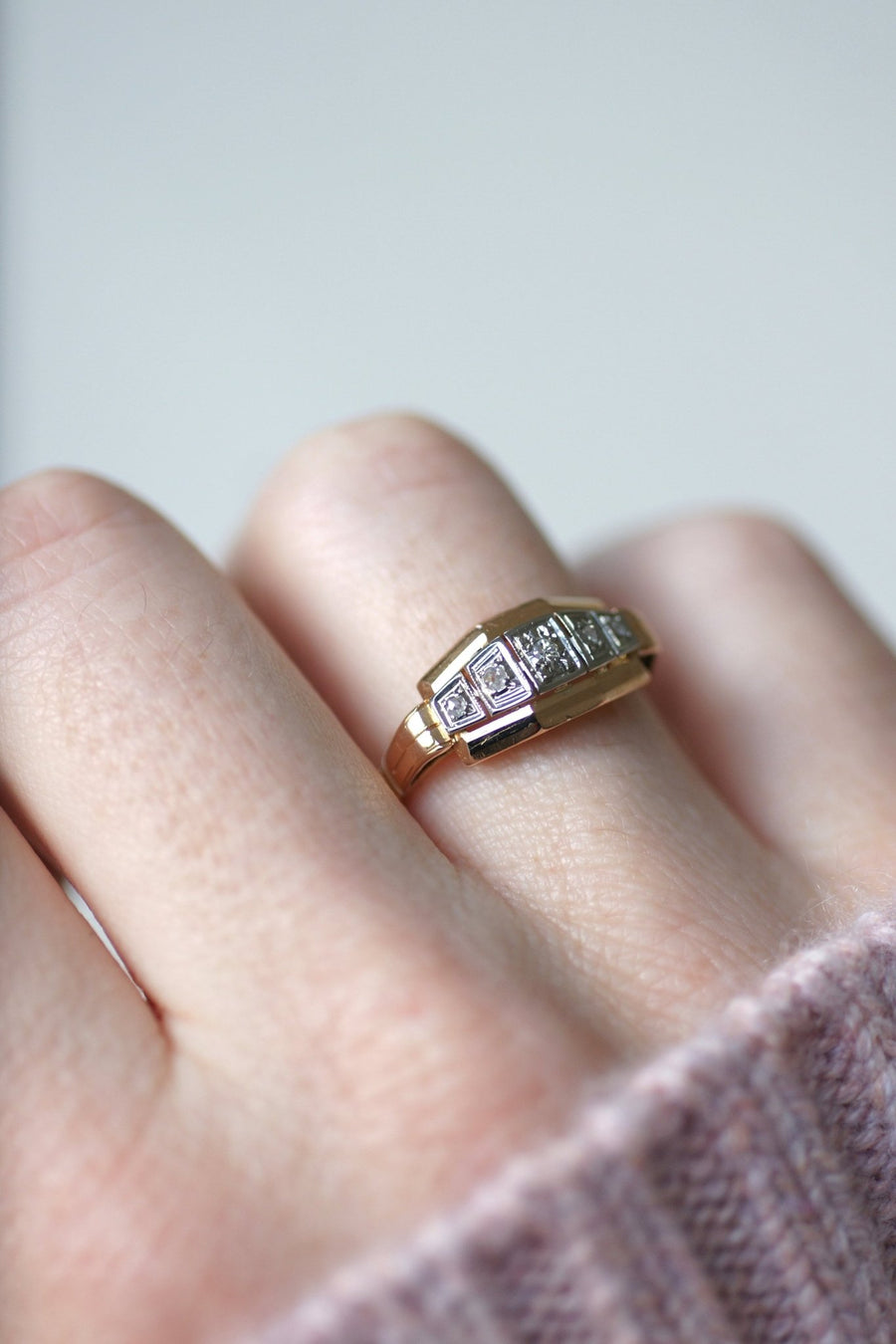 Art Deco bandeau diamond ring - Galerie Pénélope