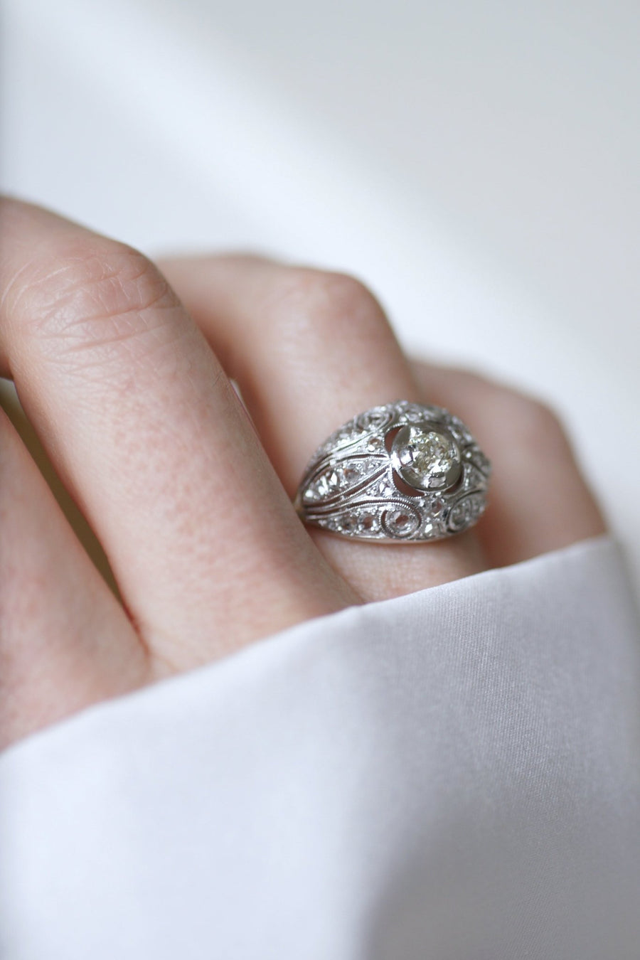 Art Deco diamond dome ring - Galerie Pénélope