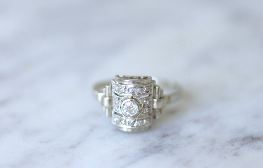 Art Deco diamond dome ring - Penelope Gallery