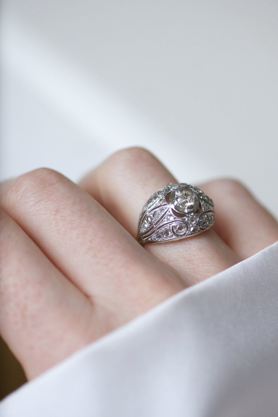 Art Deco diamond dome ring - Galerie Pénélope