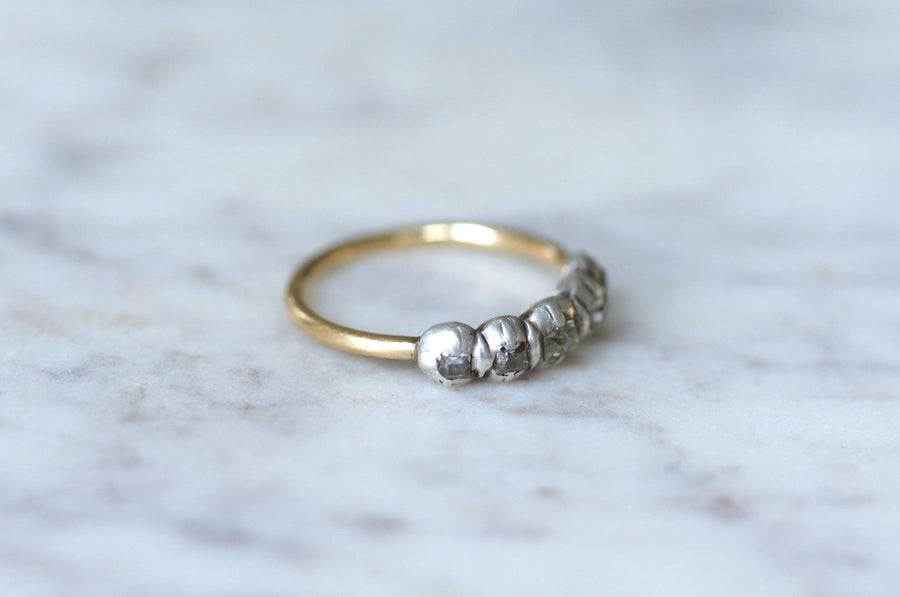 Table cut diamond garter ring - Penelope Gallery