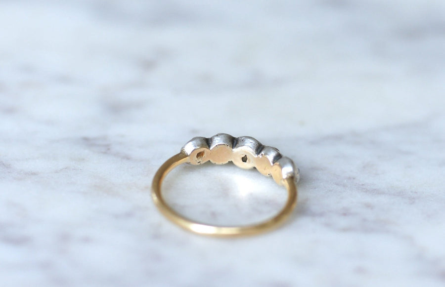 Table cut diamond garter ring - Penelope Gallery