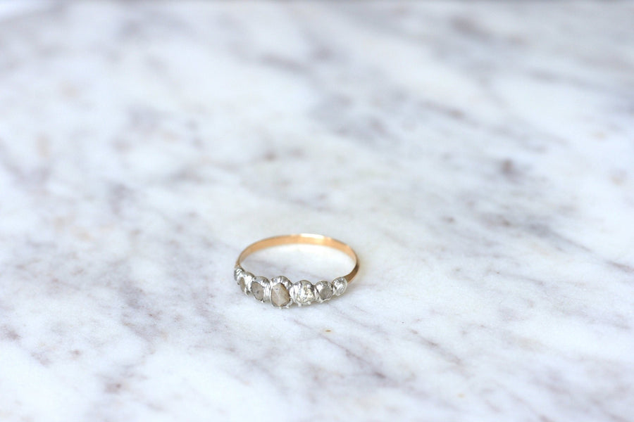Rose gold, silver, and diamond garter ring - Penelope Gallery