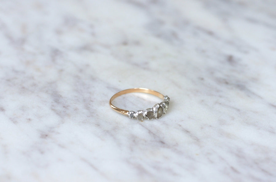 Rose gold, silver, and diamond garter ring - Penelope Gallery