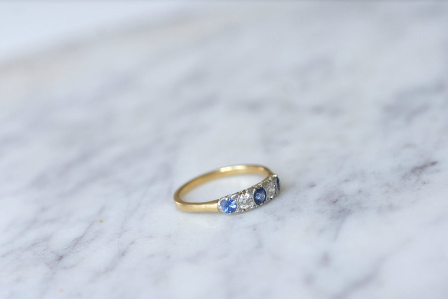 Sapphire and diamond garter ring - Penelope Gallery