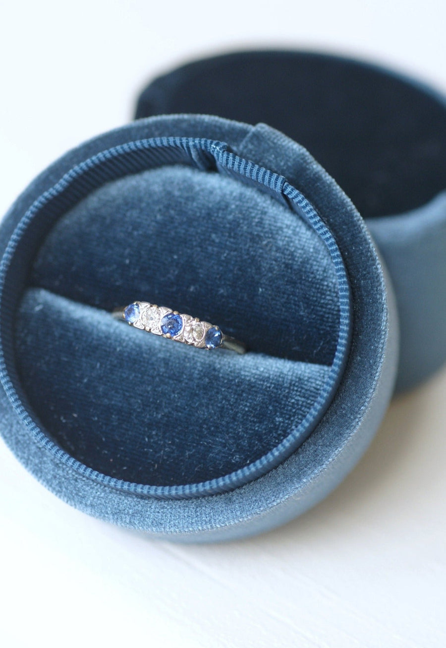 Sapphire and diamond garter ring - Penelope Gallery