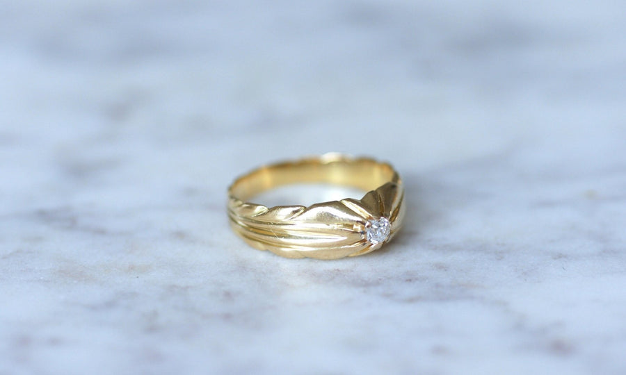 Yellow gold and diamond ring - Penelope Gallery