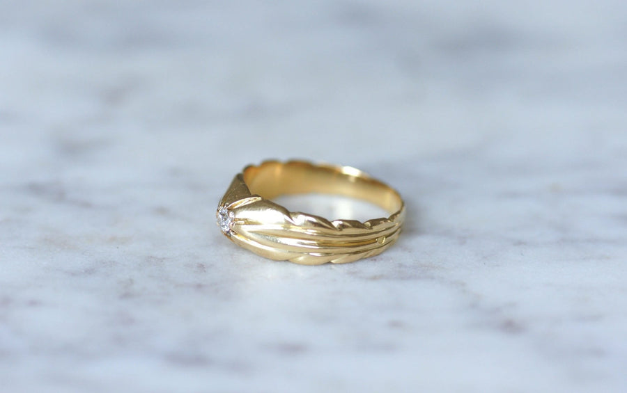 Yellow gold and diamond ring - Penelope Gallery