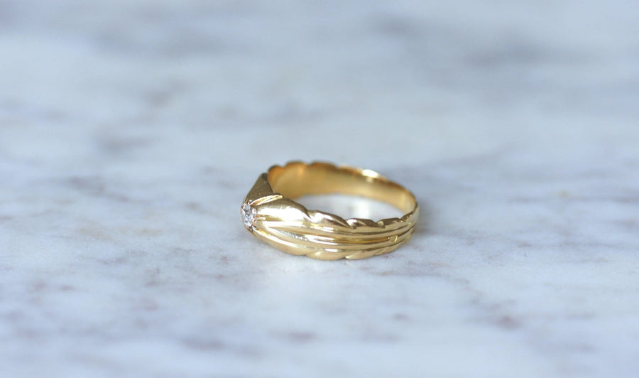 Yellow gold and diamond ring - Penelope Gallery
