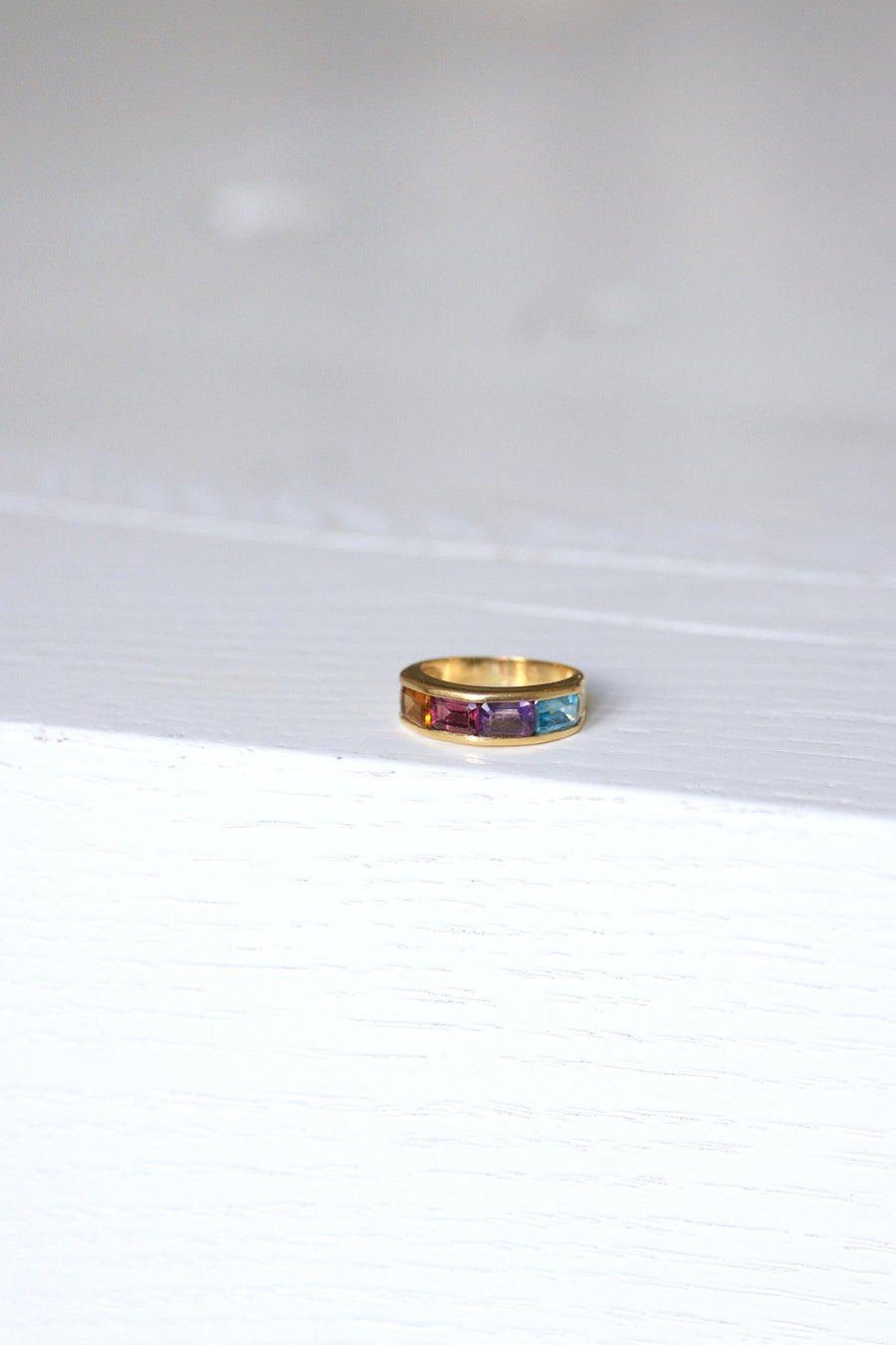 Gold Rainbow Stone Ring - Penelope Gallery