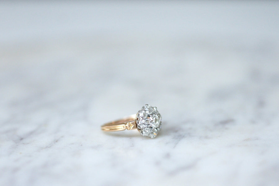 Antique diamond daisy ring - Penelope Gallery