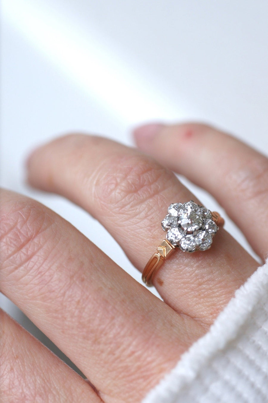 Antique diamond daisy ring - Penelope Gallery