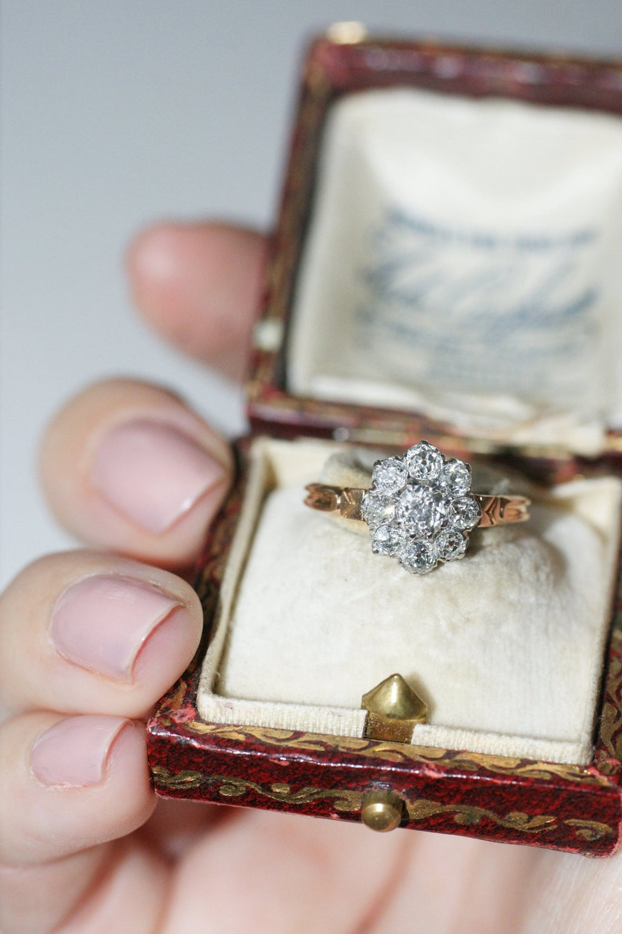 Antique diamond daisy ring - Penelope Gallery