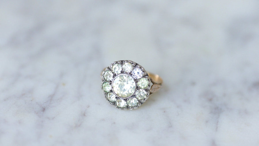 Antique Rhinestone Daisy Ring - Penelope Gallery