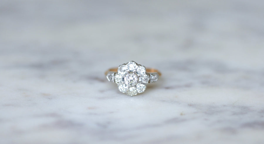 Belle Epoque diamond daisy ring - Galerie Pénélope