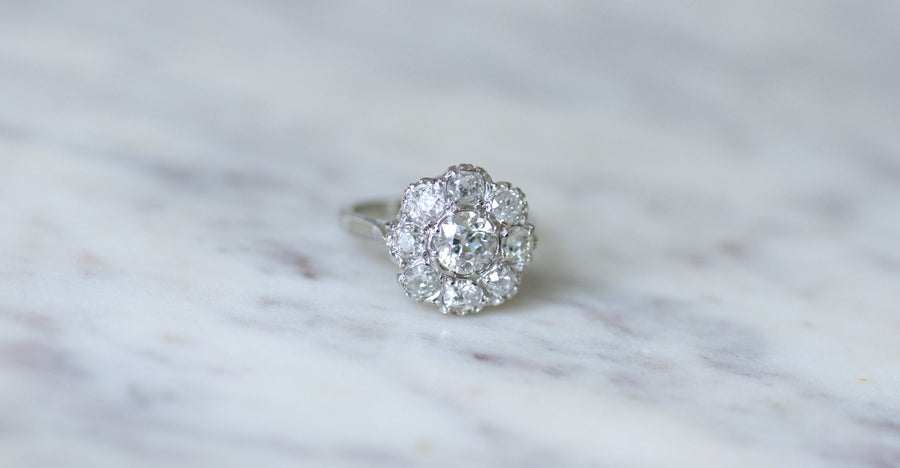 2-carat diamond daisy ring - Galerie Pénélope