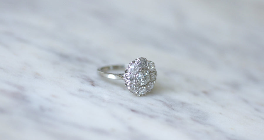 2-carat diamond daisy ring - Galerie Pénélope