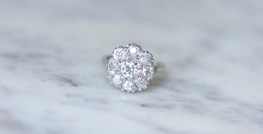 2-carat diamond daisy ring - Galerie Pénélope