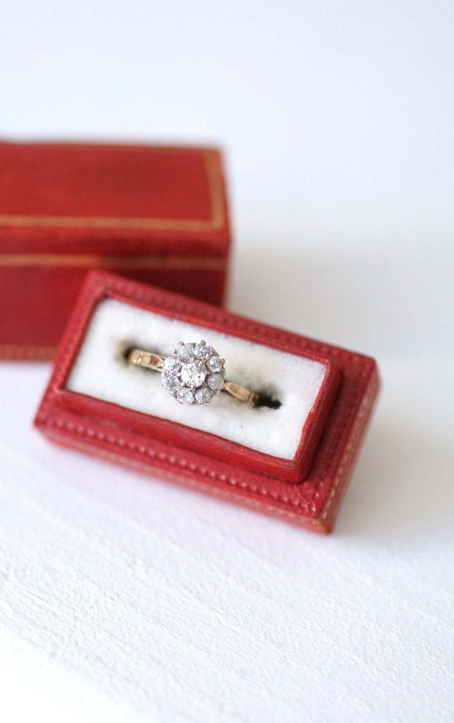 Pink gold and diamond daisy ring - Galerie Pénélope