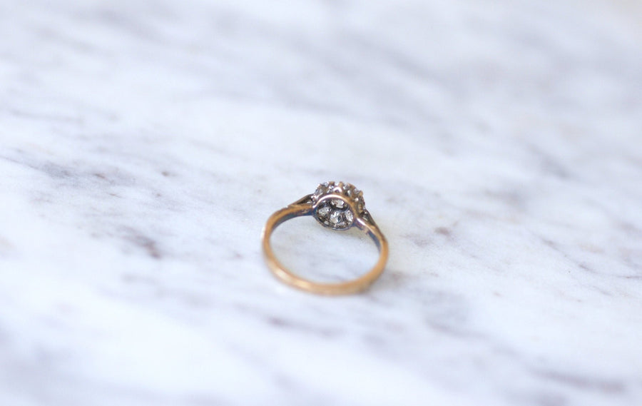 Pink gold and diamond daisy ring - Galerie Pénélope