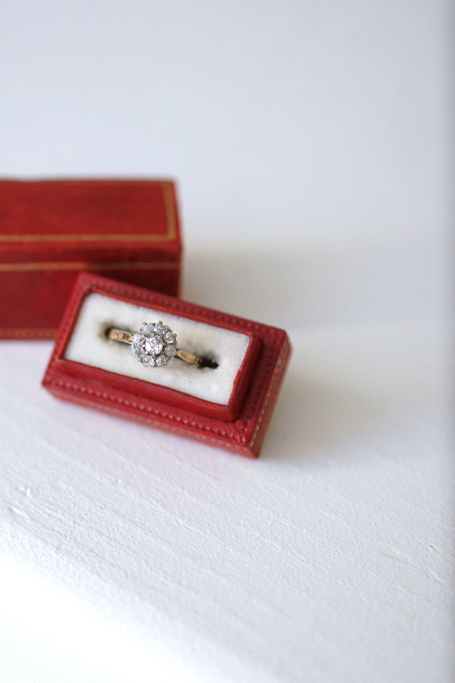 Pink gold and diamond daisy ring - Galerie Pénélope