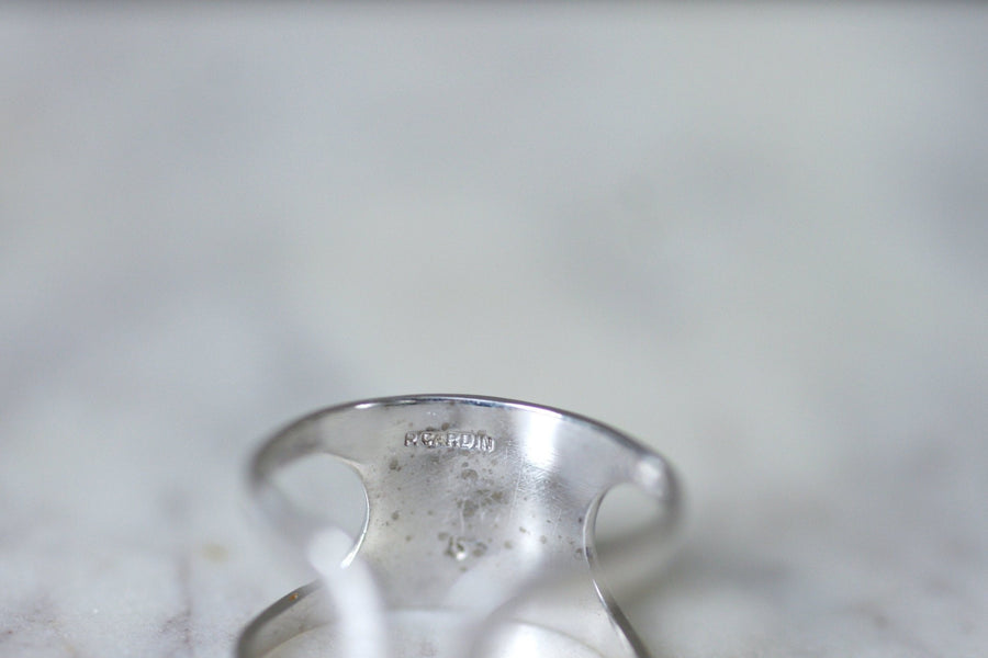 Pierre Cardin Space Age white gold ring - Galerie Pénélope