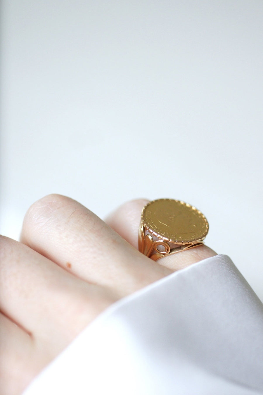 10 Franc Gold Napoleon Coin Ring - Galerie Pénélope