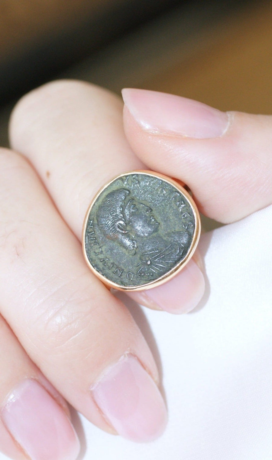 Roman coin ring Constance Galle - Penelope Gallery