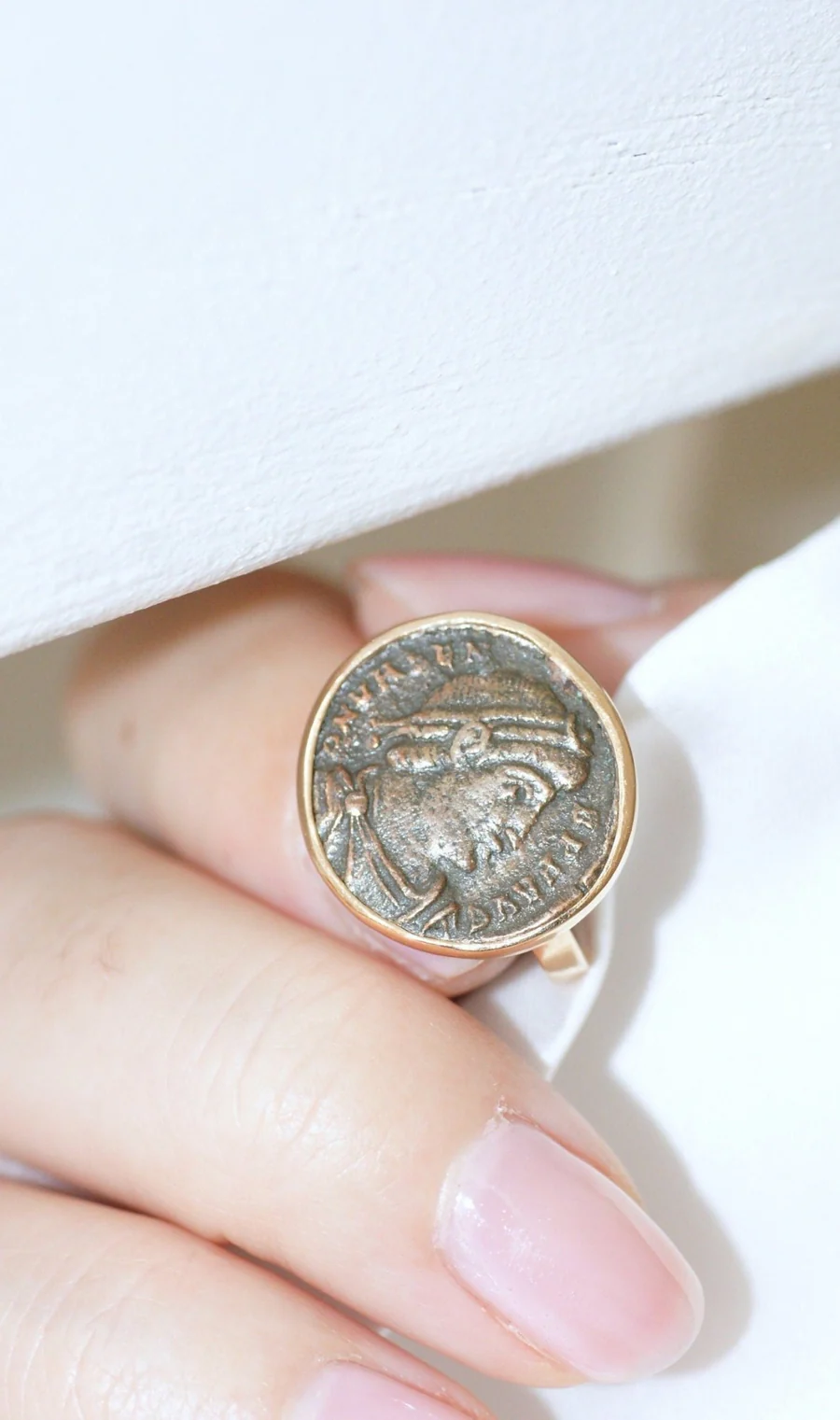 Roman coin ring Flavius Valens - Penelope Gallery