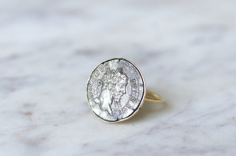 Roman coin ring Septimius Severus - Penelope Gallery