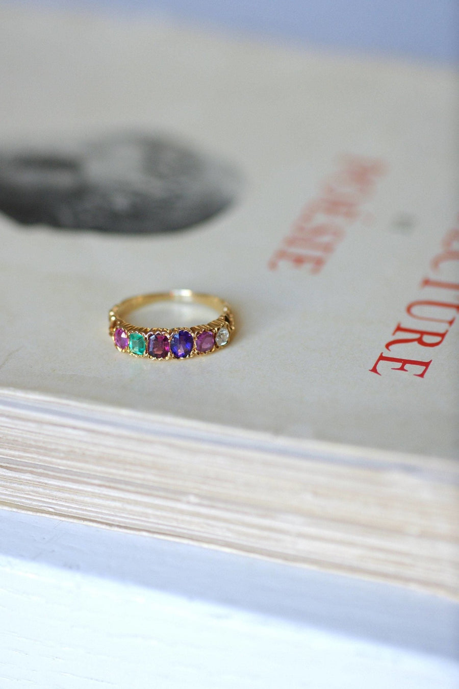 Antique acrostic eye ring - Penelope Gallery