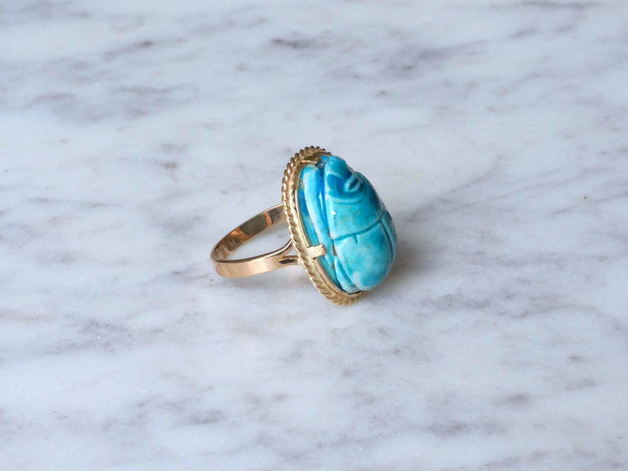 Turquoise scarab ring outlet