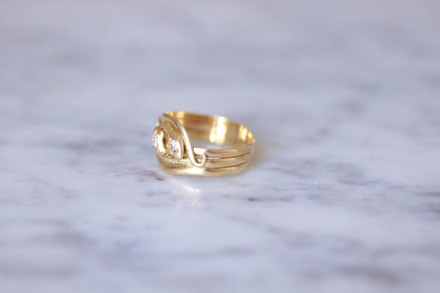 Victorian coiled snakes diamond ring - Penelope Gallery