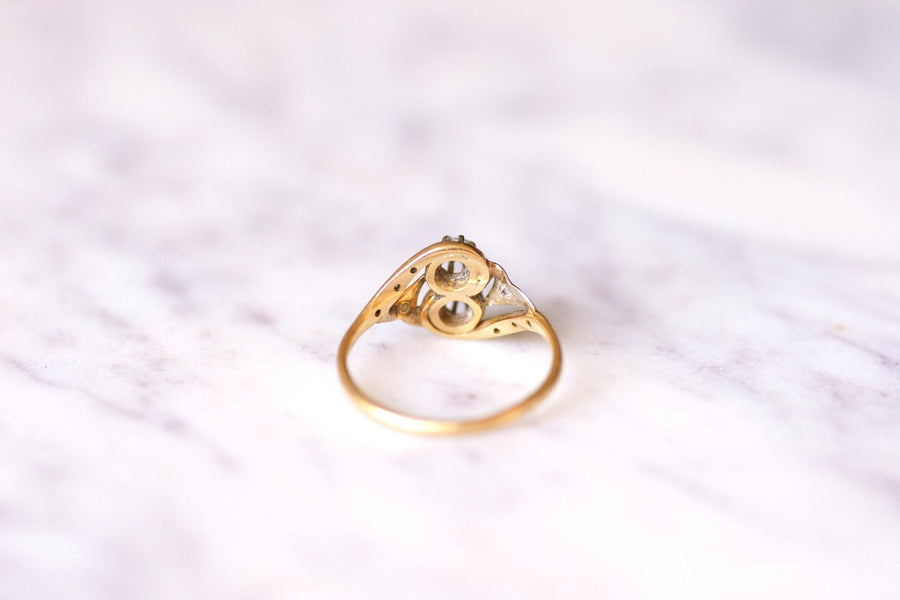 Belle Epoque gold and diamonds ring - Galerie Pénélope