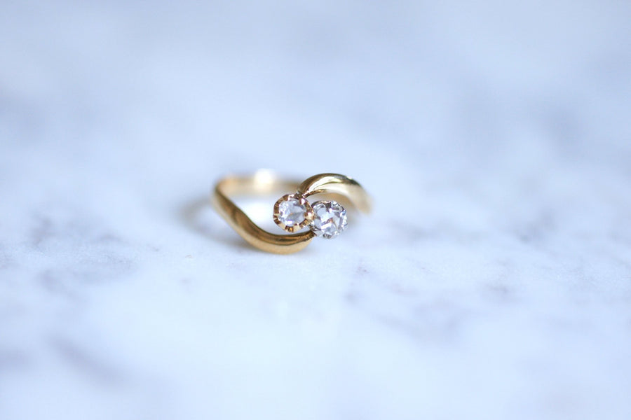 Belle Epoque gold and diamonds ring - Galerie Pénélope