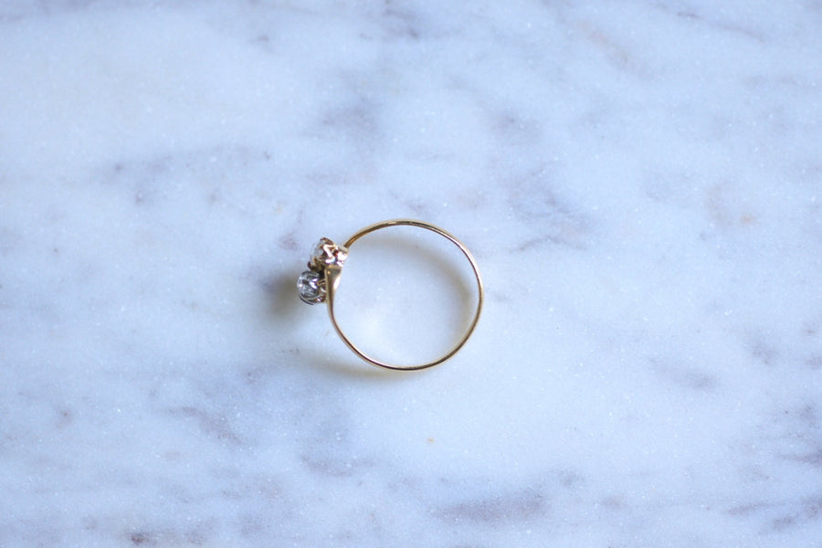 Belle Epoque gold and diamonds ring - Galerie Pénélope