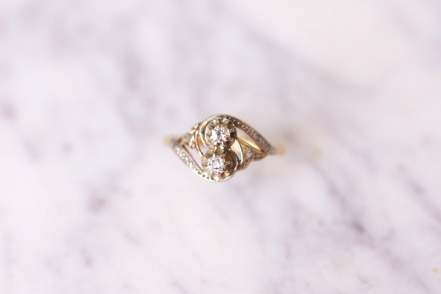 Belle Epoque gold and diamonds ring - Galerie Pénélope